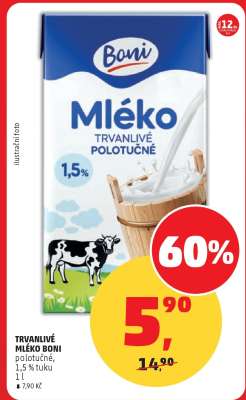 TRVANLIVÉ MLÉKO BONI
