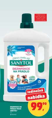 DEZINFEKCE NA PRÁDLO FRESH SANYTOL