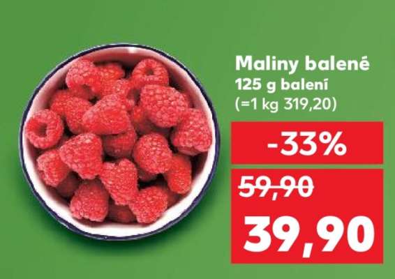Maliny balené