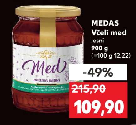 MEDAS Včelí med lesní