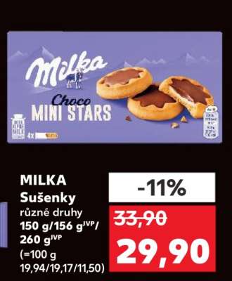 Milka sušenky různé druhy