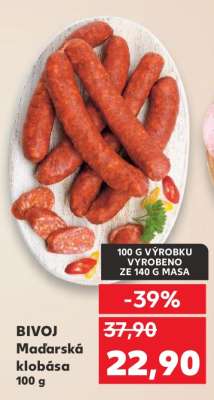 BIVOJ Maďarská klobása 100 g