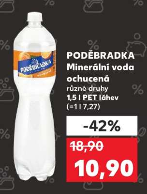 PODĚBRADKA minerální voda ochucená