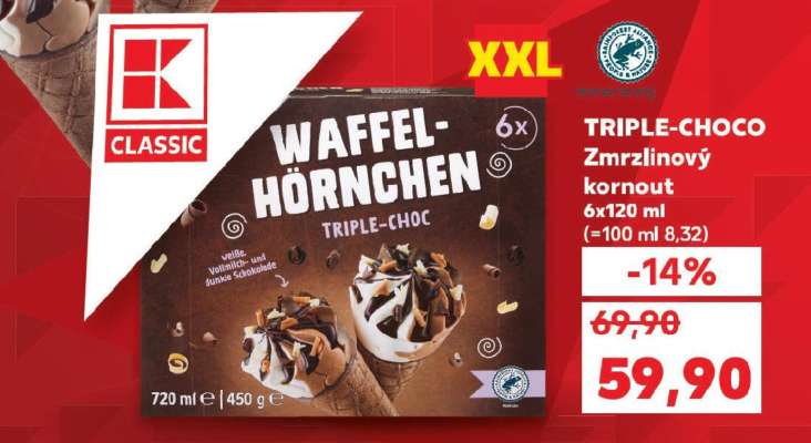 TRIPLE-CHOCO Zmrzlinový kornout