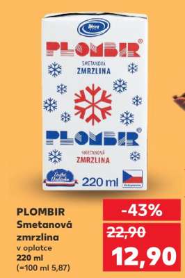 PLOMBIR Smetanová zmrzlina