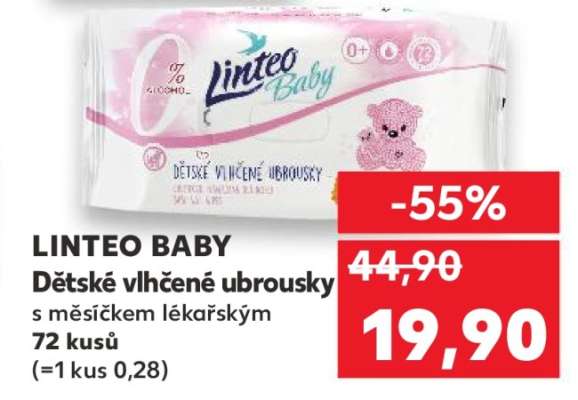 Linteo Baby dětské vlhčené ubrousky