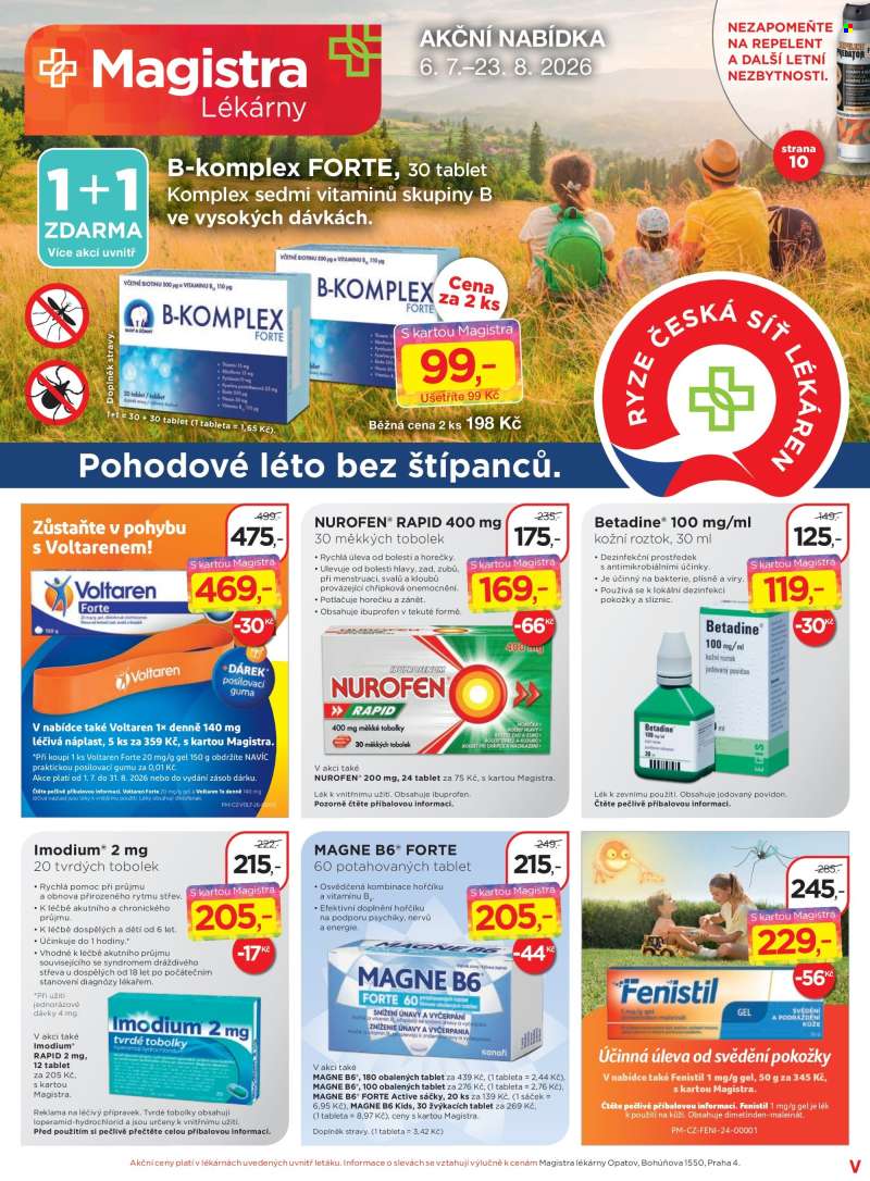 Leták Magistra Lékárny - 6.7.2026 - 23.8.2026.