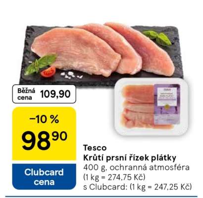 Tesco Krůtí prsní řízek plátky