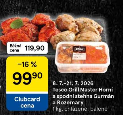 Tesco Grill Master Horní a spodní stehna Gurmán a Rozemary