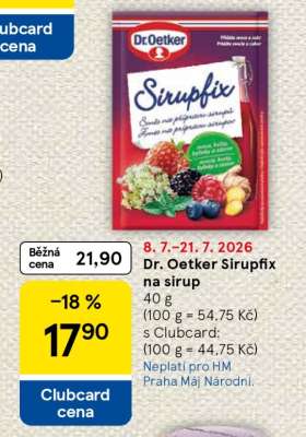 Dr. Oetker Sirupfix na sirup