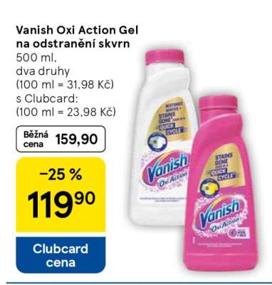VANISH OXI ACTION GEL NA ODSTRANĚNÍ SKVRN*