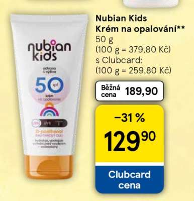 Nubian Kids Krém na opalování
