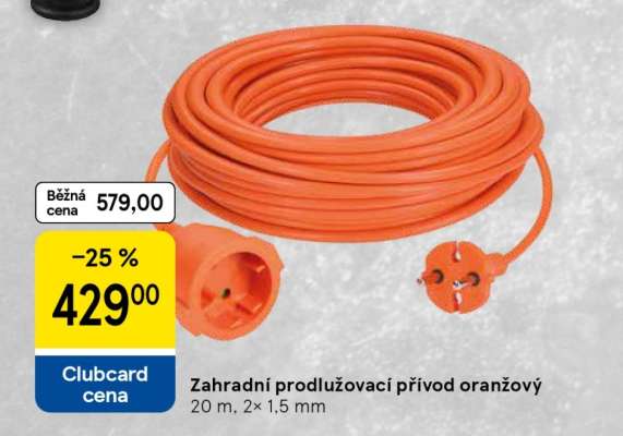Zahradní prodlužovací přívod oranžový