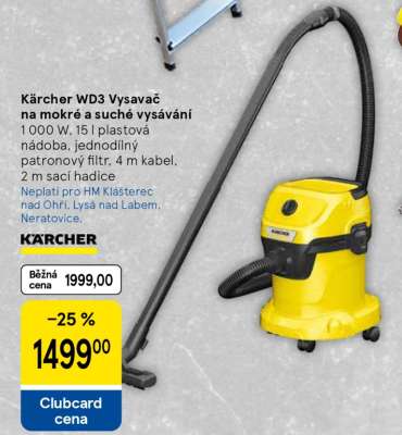 Kärcher WD3 Vysavač na mokré a suché vysávání