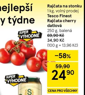 Tesco Finest Rajčata cherry datlová