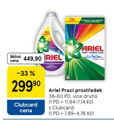 Ariel prací prostředek