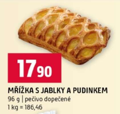 MŘÍŽKA S JABLKY A PUDINKEM