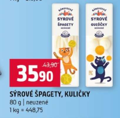 Sýrové špagety, kuličky
