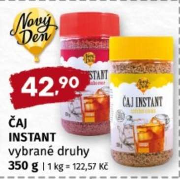 ČAJ INSTANT vybrané druhy