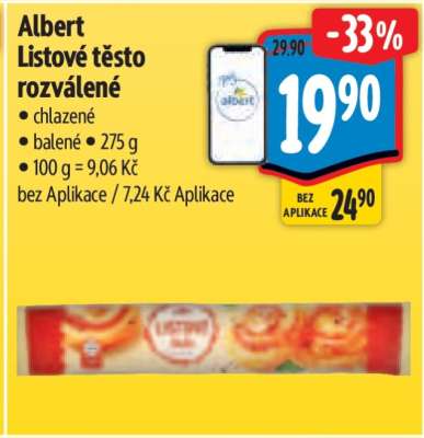 Albert Listové těsto rozválené