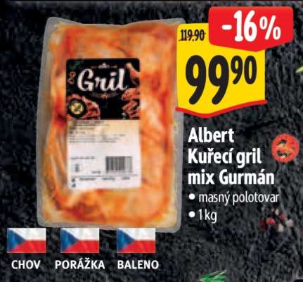 Albert Kuřecí GRIL MIX Gurmán
