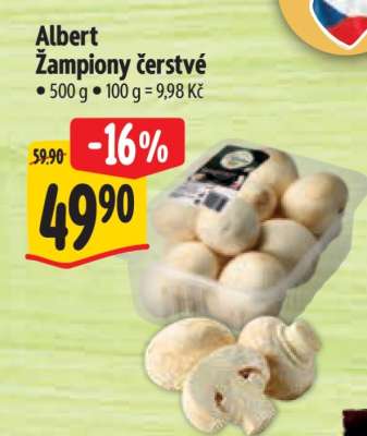 Albert Žampiony čerstvé