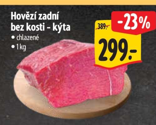 Hovězí zadní bez kosti – kýta