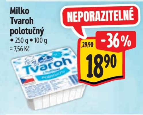 Milko Tvaroh polotučný
