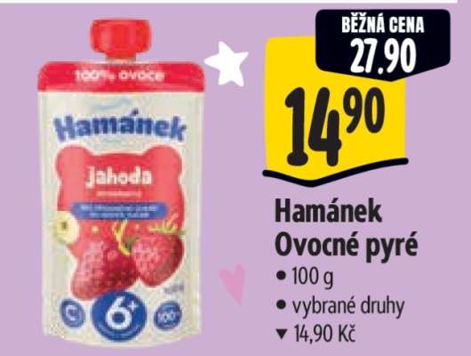 Hamánek ovocné pyré