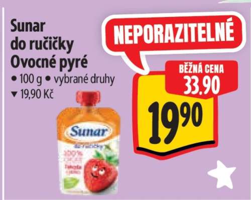 Sunar do ručičky ovocné pyré