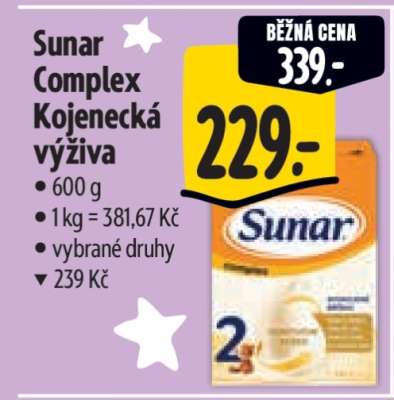 Sunar Complex kojenecká výživa