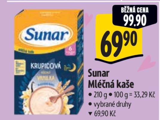 Sunar mléčná kaše
