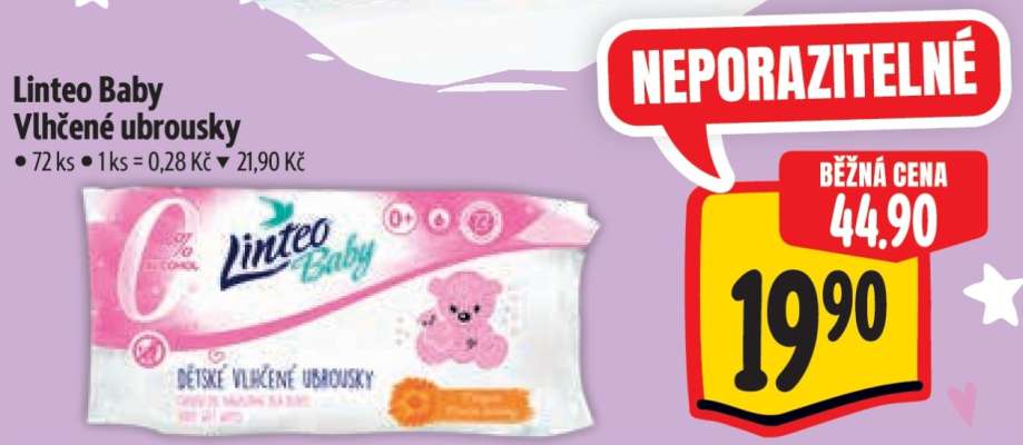 Linteo Baby Vlhčené ubrousky