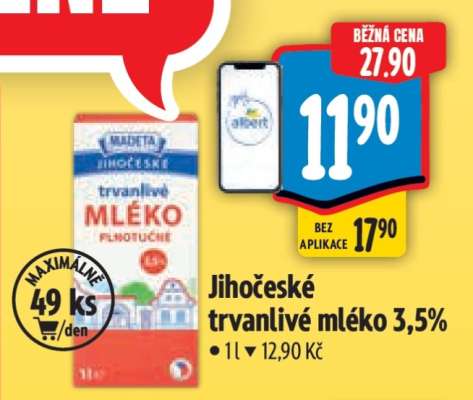 Jihočeské Trvanlivé mléko 3,5%