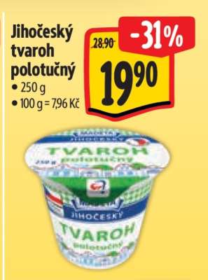 Jihočeský Tvaroh polotučný