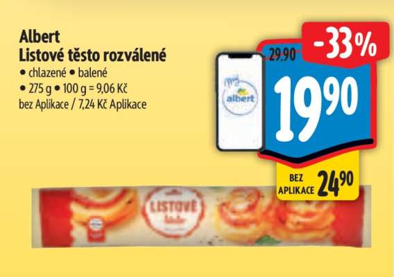 Albert Listové těsto rozválené