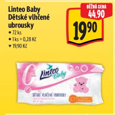 Linteo Baby dětské vlhčené ubrousky