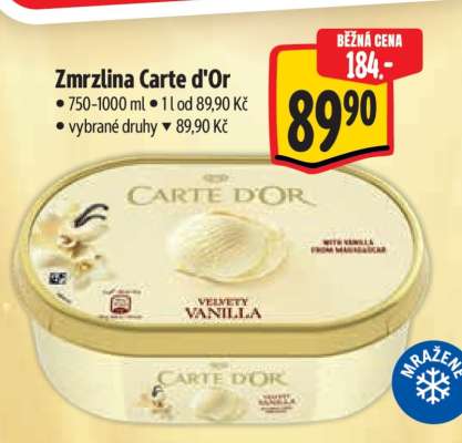 Zmrzlina Carte d’Or