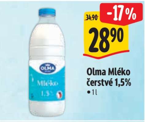 Olma MLÉKO ČERSTVÉ 1,5 %
