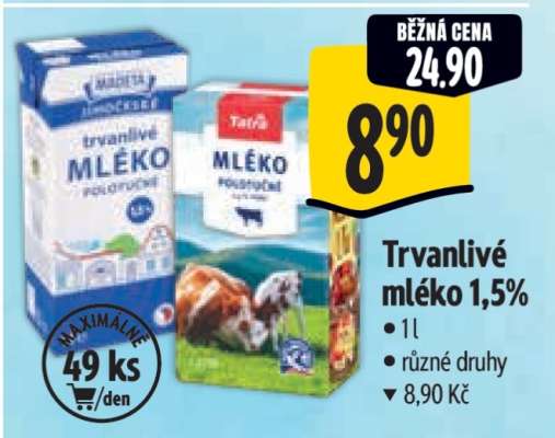 Trvanlivé mléko 1,5