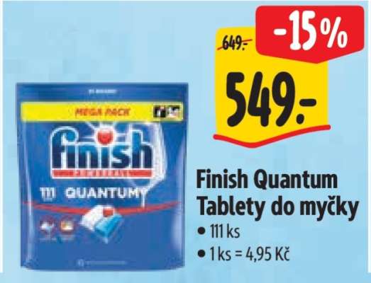 Finish Quantum tablety do myčky