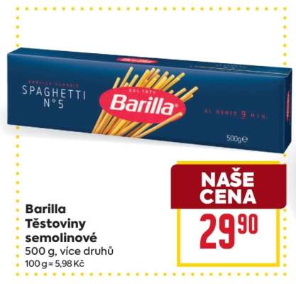 Barilla Těstoviny semolinové