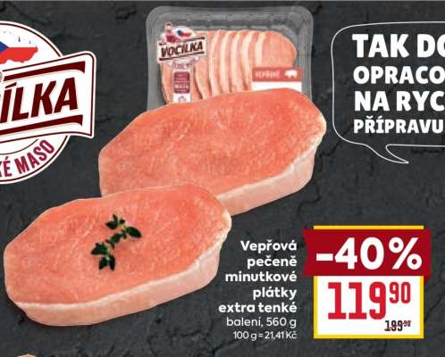 Vepřová pečeně minutkové plátky extra tenké