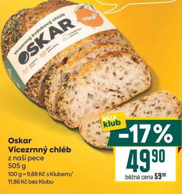 Oskar Vícezrnný chléb