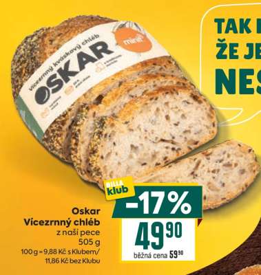 Oskar Vícezrnný chléb