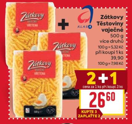 Zátkovy Těstoviny vaječné
