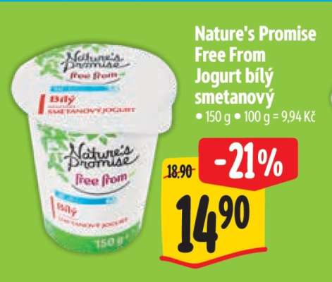 Nature’s Promise Free from Jogurt bílý smetanový