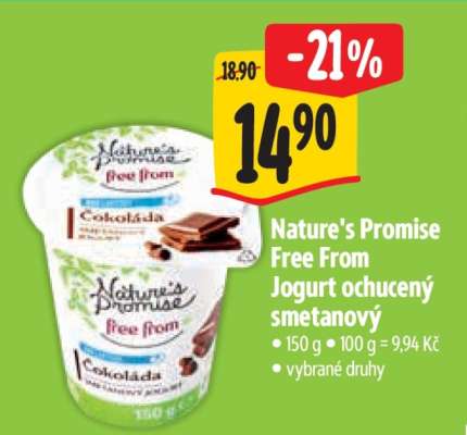 Nature's Promise Free From Jogurt ochucený smetanový
