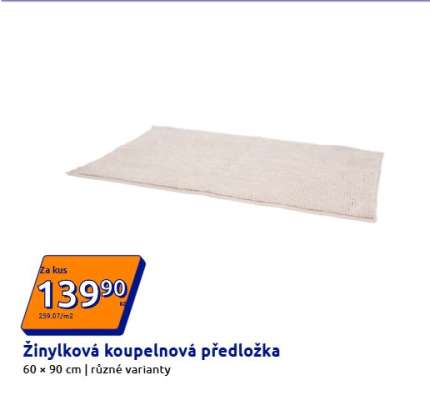 Žinylková koupelnová předložka