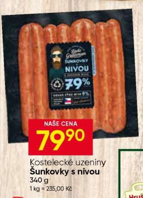 Kostelecké Uzeniny Šunkovky s nivou